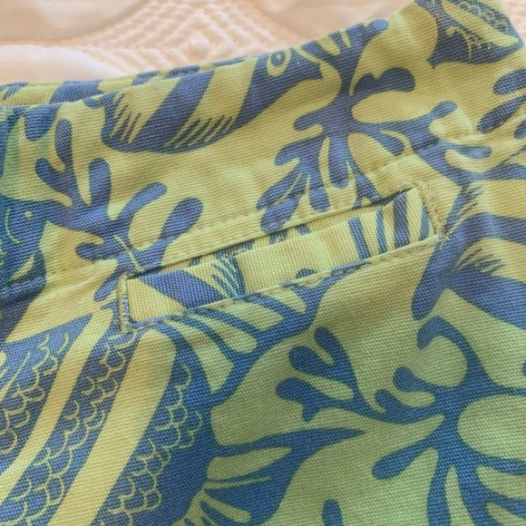 Talbot's Size 10, Ladies' Green and Blue Crop Pants - Picture 4 of 7